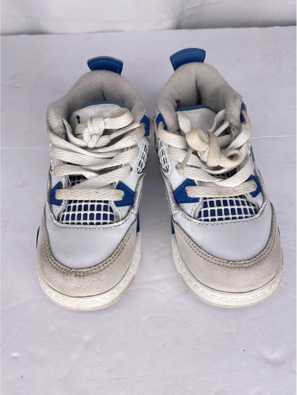 Nike Air Jordan 4 Retro 2024 Military Blue White Gray PS Kids Size 7C